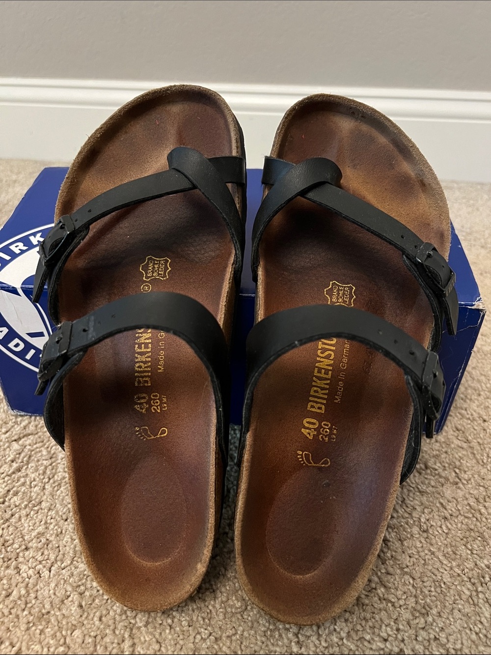 Birkenstock Mayari Black Triple-Strap Leather Sandals - Picture 3 of 7